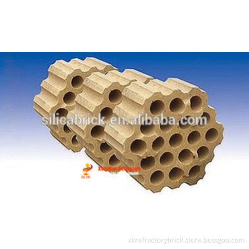 Silica refractory checker brick for hot blast stove